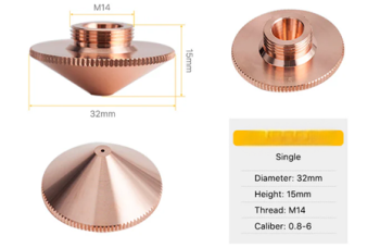 Конусные одинарные сопла D32*H15*М14