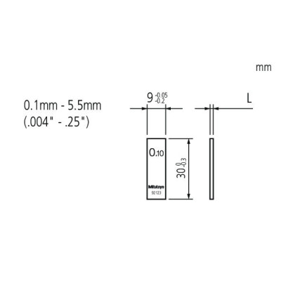 Мера длины плоскопарал.1,12 mm 611572-031 Mitutoyo