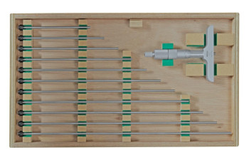 Глубиномер микрометрический ГМ- 12" 0,0001" (основ. 101,6мм) встав. (12шт) 129-150 Mitutoyo