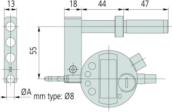 Держатель индикатора для высотомера серии 518 12AAA792 Mitutoyo