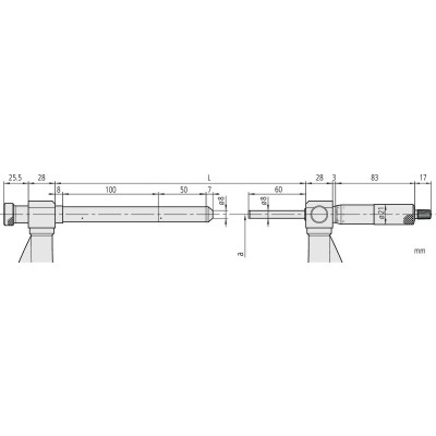 Микрометр МК-1800 0,01 (1600-1800) с регулируемой пяткой 105-421 Mitutoyo