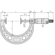 Микрометр зубомерный МЗ- 75 0,01 123-115 Mitutoyo