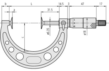 Микрометр зубомерный МЗ- 75 0,01 123-115 Mitutoyo