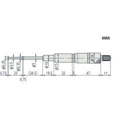 Микрометр канавочный- 2" 0,001" (1-2") 146-133 Mitutoyo