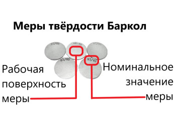 Комплект МТБЛ-В7 из 2 шт. мер твёрдости эталонных Баркол: 42-52; 82-88 (поверке не подлежат) Комплект МТБЛ-В7 из 2 шт. мер твёрдости эталонных Баркол: 42-52; 82-88 (поверке не подлежат)