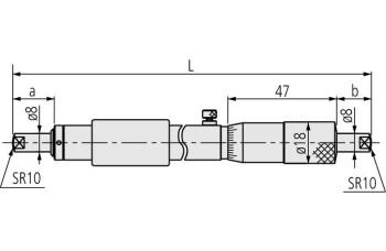 Нутромер микрометрический НМ 150- 175 0,01 133-147 Mitutoyo