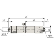 Нутромер микрометрический НМ 75- 100 0,01 133-144 Mitutoyo