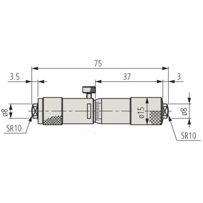Нутромер микрометрический НМ 75- 100 0,01 133-144 Mitutoyo