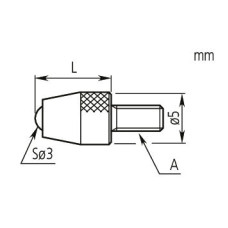 Наконечник сапфировый r=1,5mm 120050 Mitutoyo