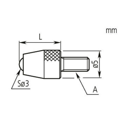 Наконечник сапфировый r=1,5mm 120050 Mitutoyo