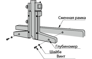 Штангенглубиномер ШГ- 300 0,02 с микроподачей с толщиномером 527-413 Mitutoyo